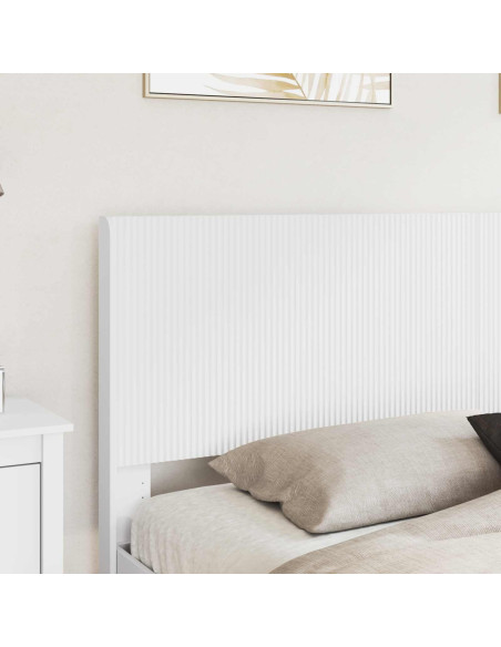 Struttura del letto con stoccaggio e testata Bianco