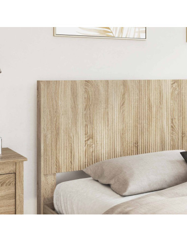 Struttura del letto con stoccaggio e testata Rovere Sonoma