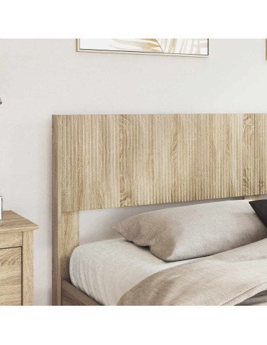 Struttura del letto con stoccaggio e testata Rovere Sonoma