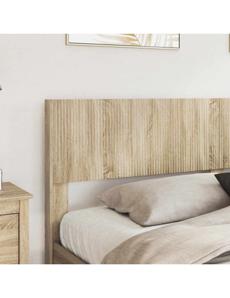 Struttura del letto con stoccaggio e testata Rovere Sonoma