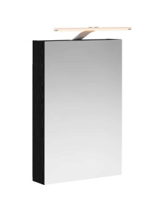 Mobiletto per specchio da bagno Rovere Nero 40 x 10,5 x 60,5 cm 2