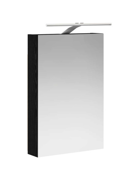 Mobiletto per specchio da bagno Rovere Nero 40 x 10,5 x 60,5 cm