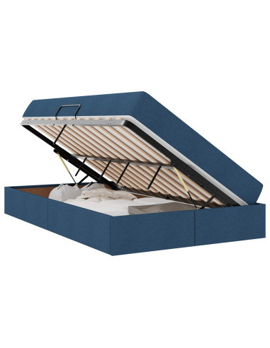 Letto con contenitore e materasso Blu 120 x 190 cm Poliestere