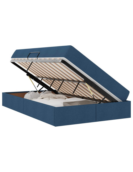 Letto con contenitore e materasso Blu 120 x 190 cm Poliestere