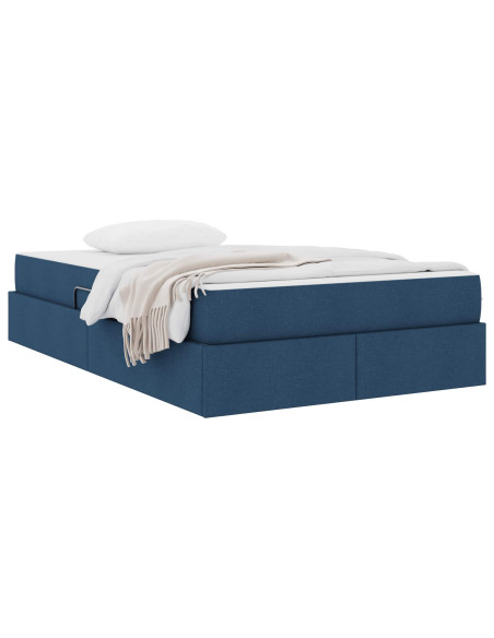 Letto con contenitore e materasso Blu 120 x 190 cm Poliestere