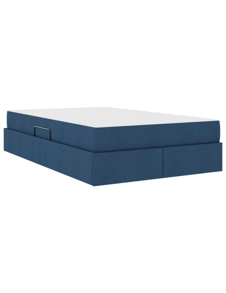 Letto con contenitore e materasso Blu 120 x 190 cm Poliestere