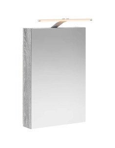 Mobiletto per specchio da bagno con lo scaffale Grigio Sonoma 2