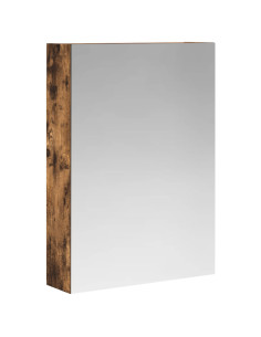 Mobiletto per specchio da bagno Rovere fumé 50 x 14,5 x 70 cm 2