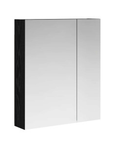 Mobiletto per specchio da bagno Rovere Nero 60 x 14,5 x 70 cm 2