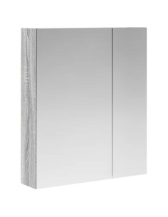 Mobiletto per specchio da bagno Grigio Sonoma 60 x 14,5 x 70 cm 2