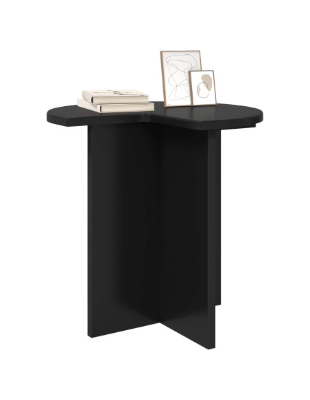 Tavolo laterale 2 pcs Rovere Nero Ø 39 x 38 cm