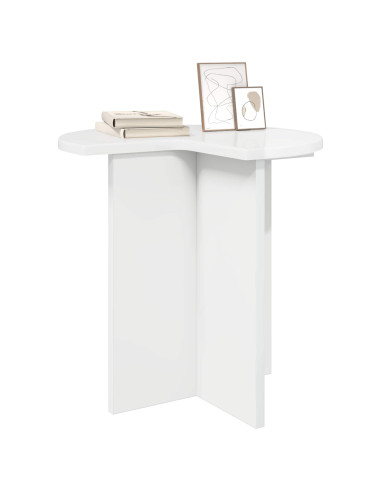 Tavolo laterale 2 pcs Bianco Lucido Ø 39 x 38 cm