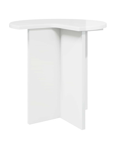 Tavolo laterale 2 pcs Bianco Lucido Ø 39 x 38 cm