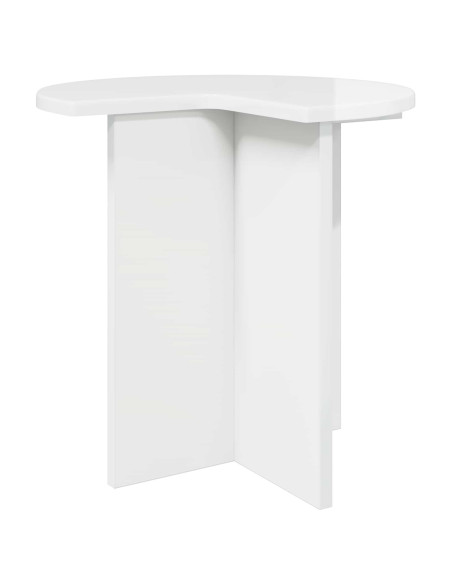 Tavolo laterale 2 pcs Bianco Lucido Ø 39 x 38 cm