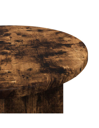 Tavolo laterale 2 pcs Rovere Fumo Ø 39 x 38 cm