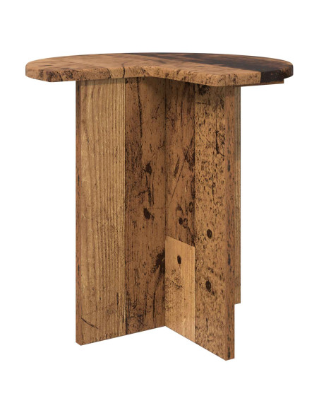 Tavolo laterale 2 pcs Legno antico Ø 39 x 38 cm
