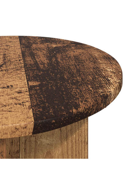 Tavolo laterale 2 pcs Legno antico Ø 39 x 38 cm