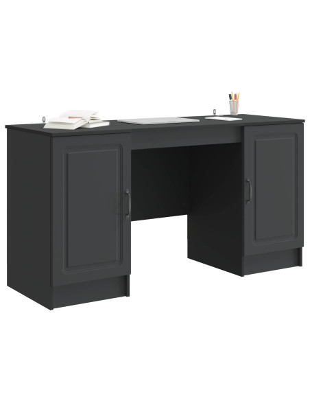 Scrivania Nero 142,5 x 50 x 75 cm Legno ingegnerizzato