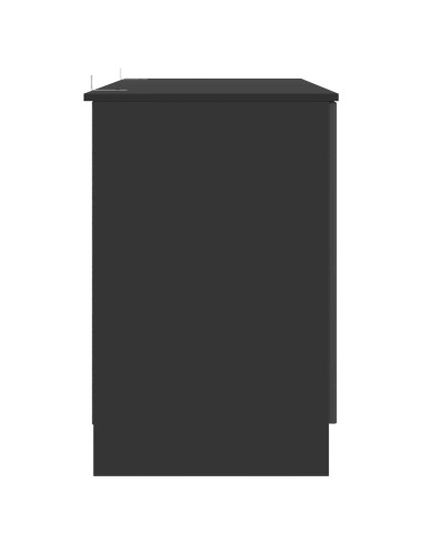 Scrivania Nero 142,5 x 50 x 75 cm Legno ingegnerizzato