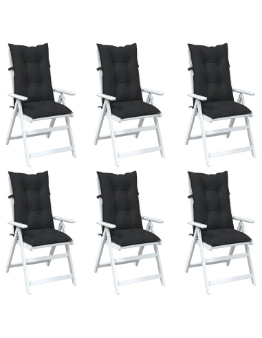Set di cuscini per sedia alta 6 pcs Melange nero