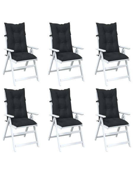 Set di cuscini per sedia alta 6 pcs Melange nero