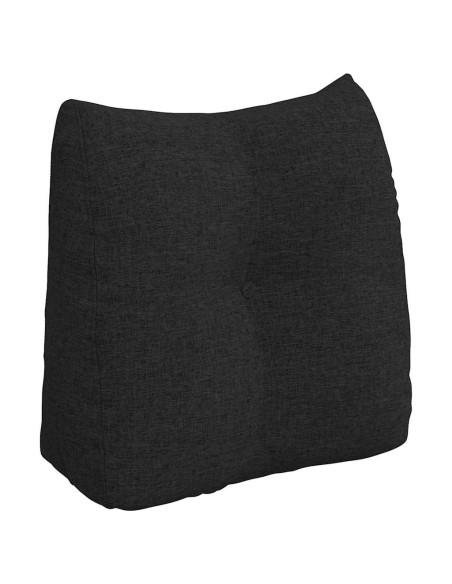 Cuscino per Schiena Nero 45 x 24 x 50 cm Tessuto