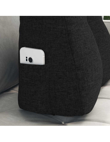 Cuscino per Schiena Nero 45 x 24 x 50 cm Tessuto