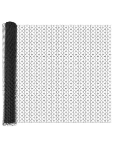 Recinzione Esagonale Grigio 1,4 x 10 m PVC