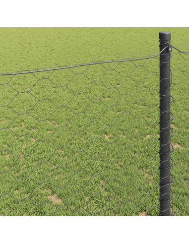 Recinzione Esagonale Grigio 1,6 x 25 m PVC