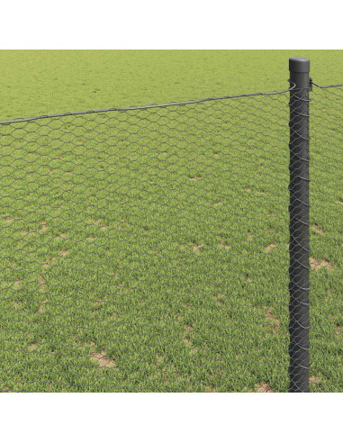 Recinzione Esagonale Grigio 1,2 x 50 m PVC