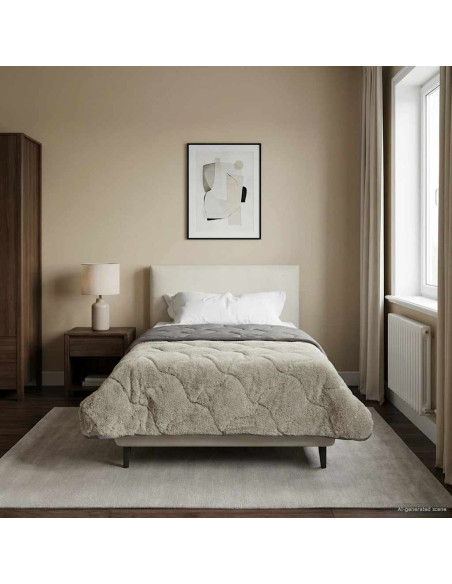 Piumone Completo Annuale Trapuntato Grigio chiaro 135 x 200 cm