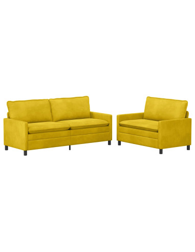 Set di divani 2 pcs Giallo Velluto