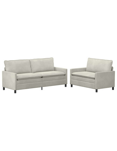 Set di divani 2 pcs Crema Velluto