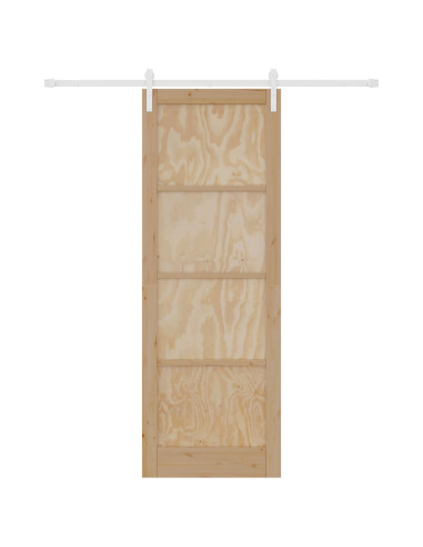 Porta scorrevole Naturale e Bianco 83 x 232 cm