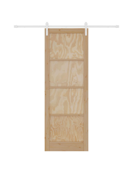Porta scorrevole Naturale e Bianco 83 x 232 cm