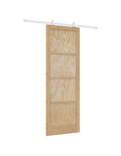 Porta scorrevole Naturale e Bianco 83 x 232 cm 2