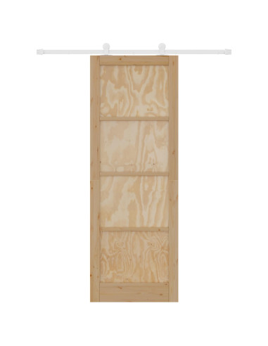 Porta scorrevole Naturale e Bianco 83 x 232 cm