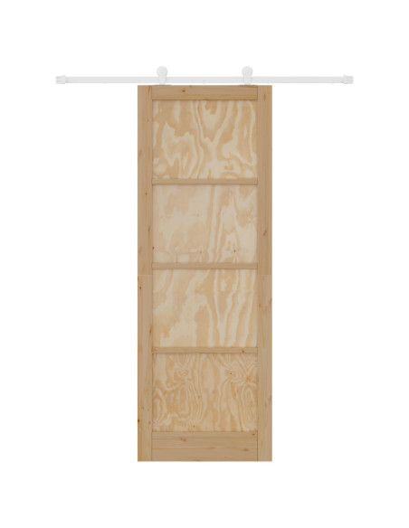 Porta scorrevole Naturale e Bianco 83 x 232 cm