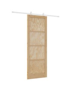 Porta scorrevole Naturale e Bianco 83 x 232 cm 2