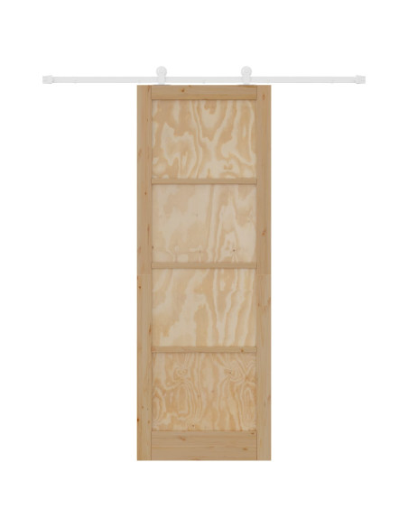 Porta scorrevole Naturale e Bianco 83 x 232 cm