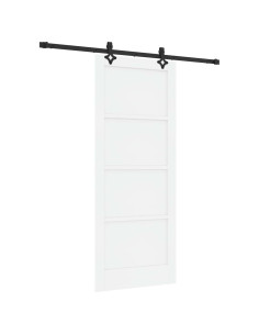 Porta scorrevole Bianco e Nero 83 x 202 cm 2