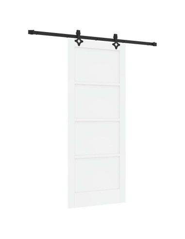 Porta scorrevole Bianco e Nero 83 x 202 cm