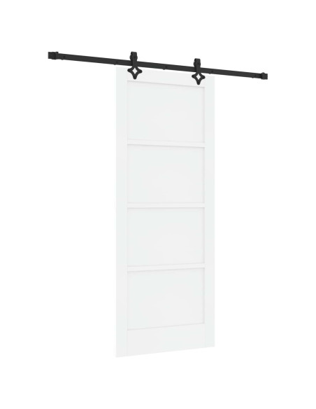 Porta scorrevole Bianco e Nero 83 x 202 cm