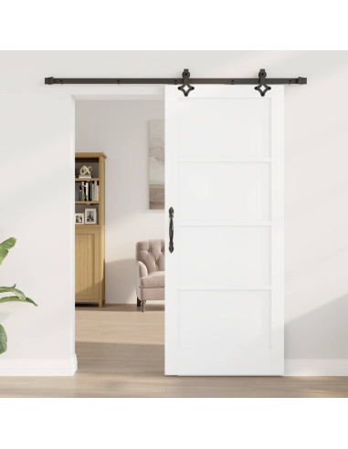 Porta scorrevole Bianco e Nero 83 x 202 cm