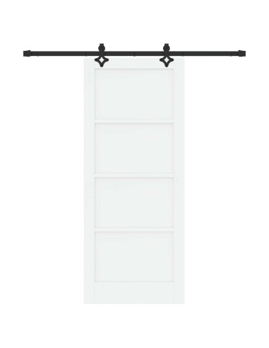 Porta scorrevole Bianco e Nero 83 x 202 cm