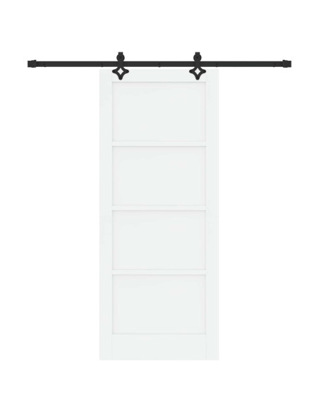 Porta scorrevole Bianco e Nero 83 x 202 cm