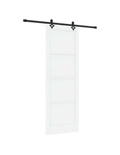 Porta scorrevole Bianco e Nero 83 x 232 cm 2