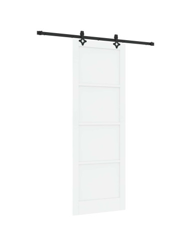 Porta scorrevole Bianco e Nero 83 x 232 cm