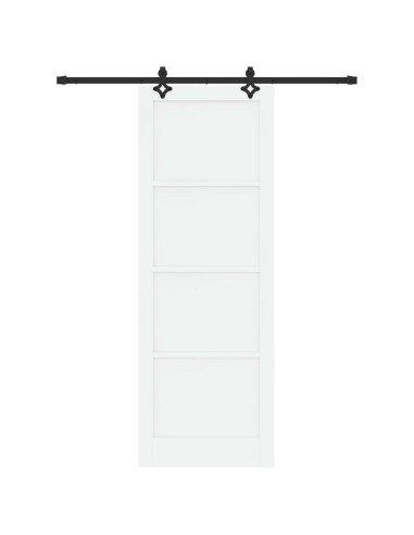 Porta scorrevole Bianco e Nero 83 x 232 cm