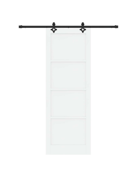 Porta scorrevole Bianco e Nero 83 x 232 cm